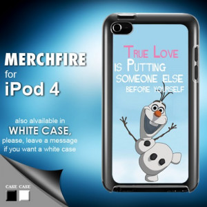 TM 414 Olaf quote frozen Disney (2) Ipod 4 Case