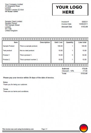 Creative Invoice and Quote Template: Photography / Film