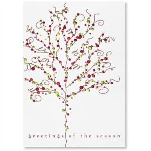 Christmas Card Sayings For Business Berry tree deluxe holiday