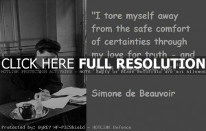 Simone de Beauvoir Quotes and Sayings, love, meaningful