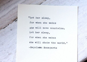 Napoleon Bonaparte quote typed on a 1931 Royal vintage typewriter