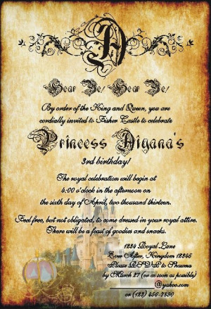 Vintage Princess Party Invitation on Etsy, $6.00