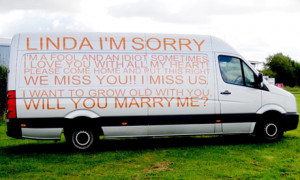 Linda, I'm sorry': van-driver spells out heartbreak