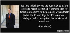 It's time to look beyond the budget ax to assure access to health care ...