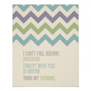 Love quote art print Chevron pattern