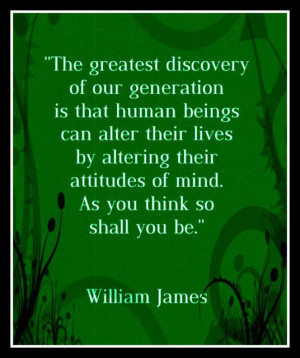 Fridge Magnet William James quote Law of Attraction by Vividiom, $3.50
