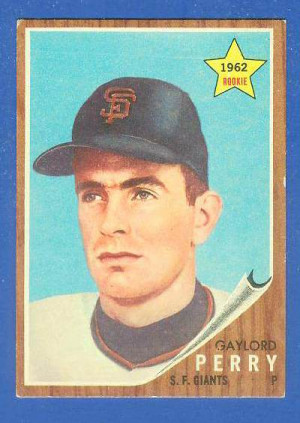 1962 Topps #199 Gaylord Perry ROOKIE [#c] (Giants) Baseball cards ...