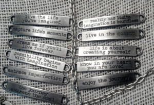 Stamped Metal Jewelry Pendant / Bracelet Connector or pendant. Stamped ...