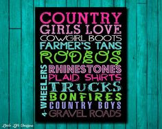 Country Girl. Cowgirl Sign. Country Chic. by LittleLifeDesigns