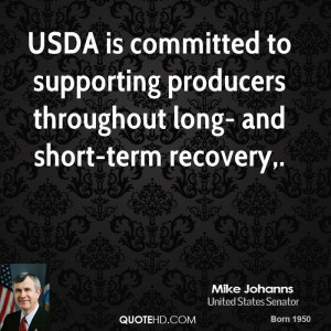 USDA is committed to supporting producers throughout long- and short ...