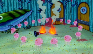 gif dancing cartoon fire broken spongebob television underwater ...