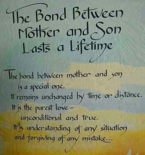 Mother and Son bond quote.