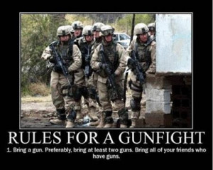 ... Posters From Our Military US Military Rules For A Gunfight