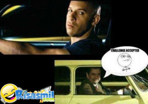 Meme de Toreto contra Mr.Bean en un carrera