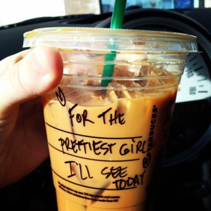 cute starbucks coffee note
