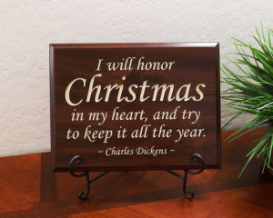 Decorative Carved Wood Sign with famous quote, 