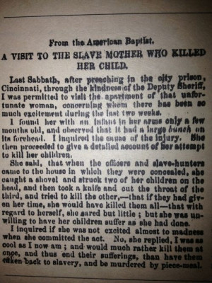 ... Beloved. Based on true events Margaret Garner - never forget her name