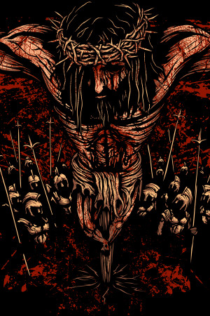 Jesus Christ On Cross Blood