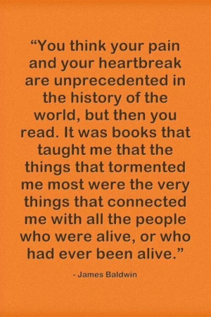 Quote about books by James Baldwin
