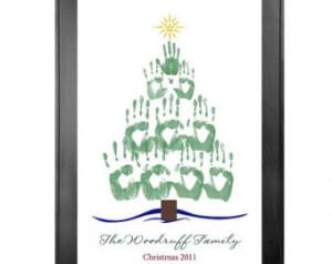 Holiday Handprint Tree PDF DIY Vers ion - Family Art Tree - Children ...