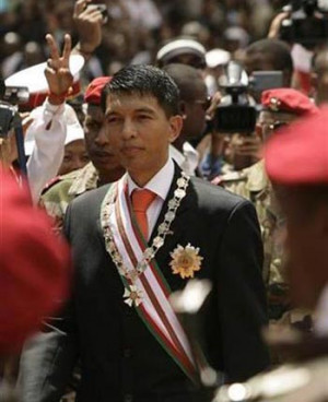 Madagascar's army-backed Andry Rajoelina is installed as the country's ...