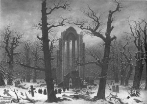 Caspar David Friedrich Cloister Cemetery In The Snow