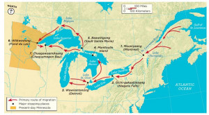 ojibwe migration map