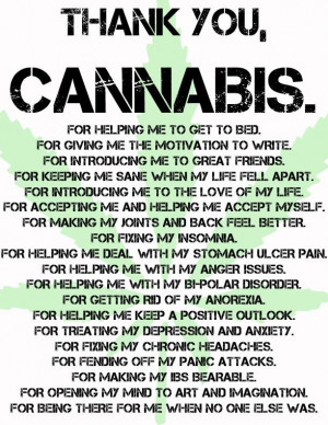 Thank You Cannabis! I Love You!