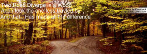 took the road less traveled Profile Facebook Covers