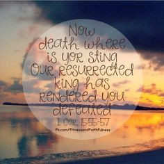 Now DEATH where is your sting? Our Resurrected KING has rendered you ...