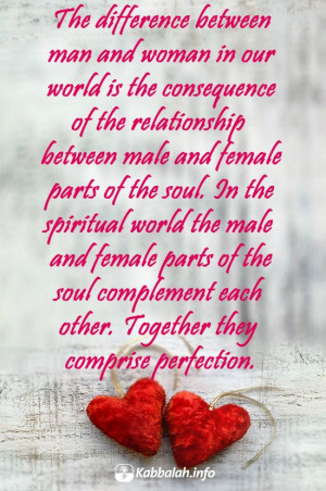 The difference between man and woman in our world is the consequence ...