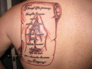Back Shoulder Quote Tattoos For Men Left shoulder quotes tattoos
