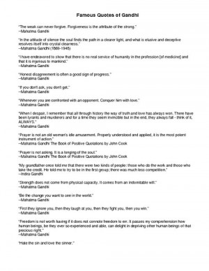 Famous Quotes of Gandhi screenshot