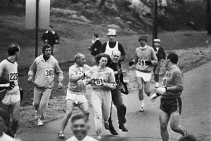 In 1967, challenging the all-male tradition of the Boston Marathon ...