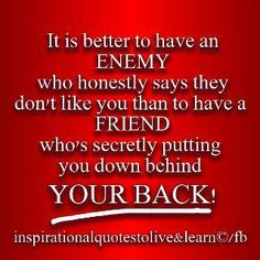 despise two faced people! More