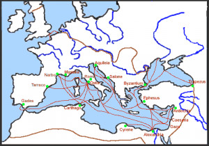 Ancient Roman Trade Routes Map