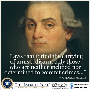 Quote: Cesare Beccaria on Gun Control