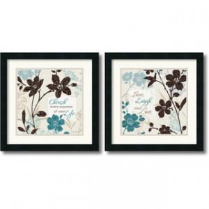 Lisa Audit 'Botanical Touch Quote' Framed Art Print Set