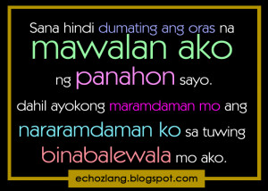Tagalog Quotes Patama Sa Ex Sa tuwing binabalewala mo ako.