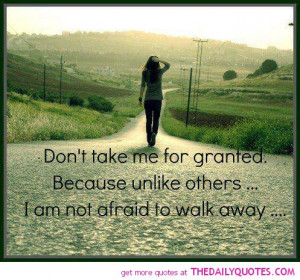 Don’t Take Me For Granted