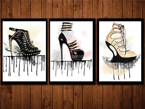 ... Shoe Art Print - French Fashion - quote art print - home decor | eBay