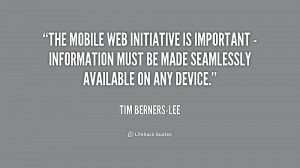 The Mobile Web Initiative is important - information must be made ...
