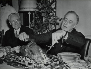 President Franklin D. Roosevelt Carving the Thanksgiving Turkey ...