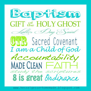 Lds Baptism Quotes Custom baptism prints