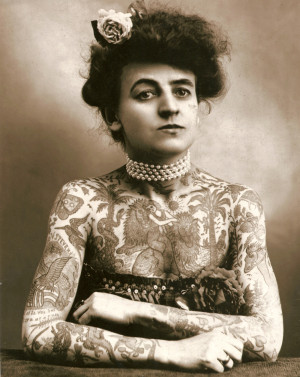 Maud Wagner, the first known female tattooist in the U.S., 1911. In ...