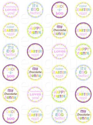 home collage sheets 1 inch circles easter sayings 1 circles