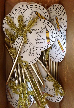 student council posters with candy