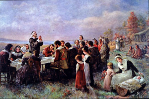 Jennie Brownscombe, “The First Thanksgiving at Plymouth,” 1914.