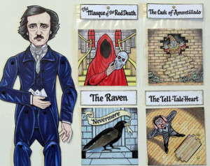 Edgar Allan Poe Articulated Paper D oll with 4 Mini Scenes - The Raven ...