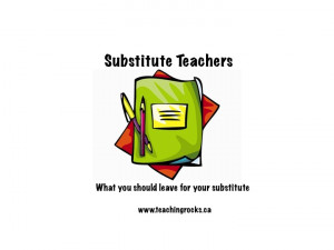 Substitute Teachers ~ What you should leave for your substitute